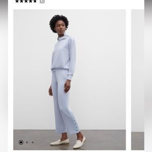 Club Monaco Snap Mockneck Swestshirt & matching ankle snap pants NWT